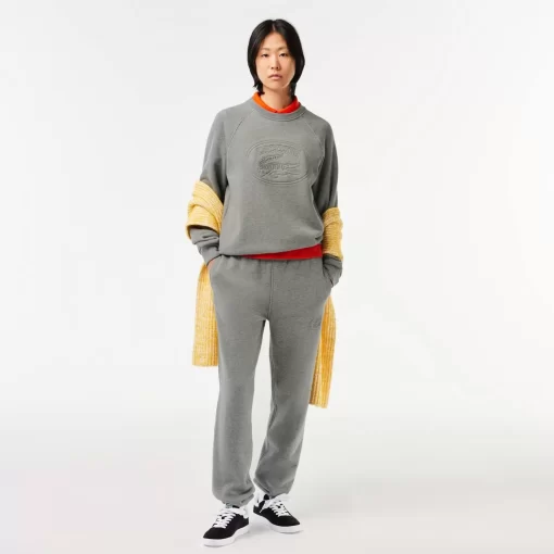 Lacoste Sweatshirts-Relaxed Fit Embroidered Signature Jogger Sweatshirt