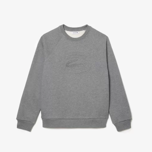 Lacoste Sweatshirts-Relaxed Fit Embroidered Signature Jogger Sweatshirt