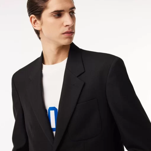 Lacoste Jackets & Coats-Relaxed Fit Premium Twill Blazer