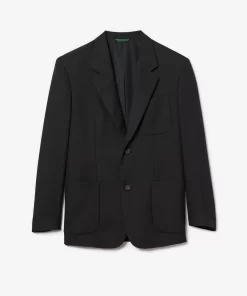 Lacoste Jackets & Coats-Relaxed Fit Premium Twill Blazer