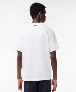 Lacoste T-Shirts-Relaxed Fit Quilted Badge Jersey T-Shirt