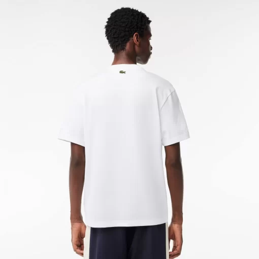 Lacoste T-Shirts-Relaxed Fit Quilted Badge Jersey T-Shirt