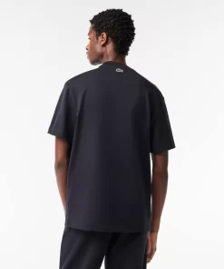 Lacoste T-Shirts-Relaxed Fit Quilted Badge Jersey T-Shirt