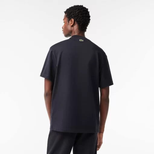 Lacoste T-Shirts-Relaxed Fit Quilted Badge Jersey T-Shirt