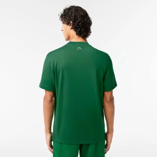 Lacoste T-Shirts-Relaxed Fit Quilted Badge Jersey T-Shirt