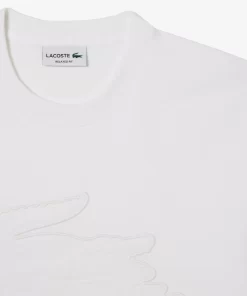 Lacoste T-Shirts-Relaxed Fit Quilted Badge Jersey T-Shirt