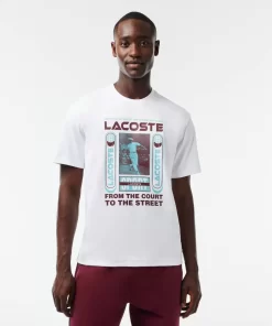 Lacoste T-Shirts-Relaxed Fit Rene Print T-Shirt