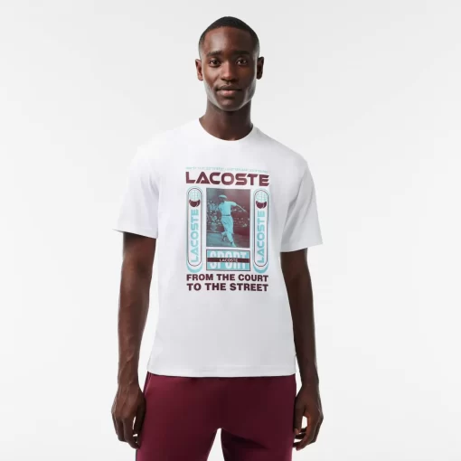 Lacoste T-Shirts-Relaxed Fit Rene Print T-Shirt