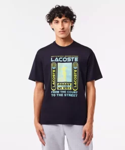 Lacoste T-Shirts-Relaxed Fit Rene Print T-Shirt