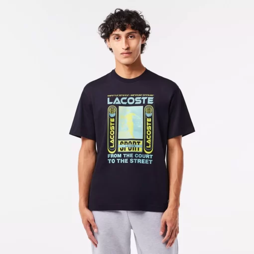 Lacoste T-Shirts-Relaxed Fit Rene Print T-Shirt