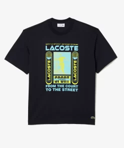 Lacoste T-Shirts-Relaxed Fit Rene Print T-Shirt