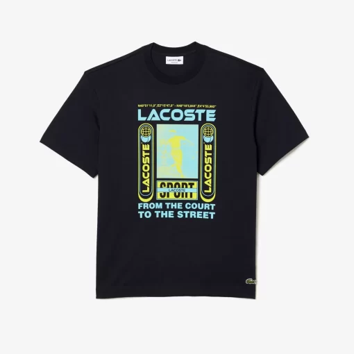 Lacoste T-Shirts-Relaxed Fit Rene Print T-Shirt