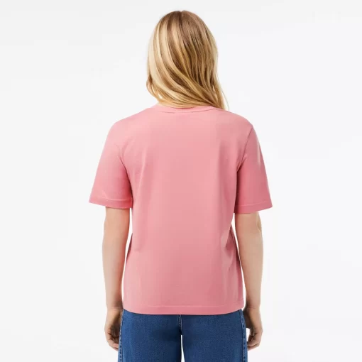 Lacoste T-Shirts-Relaxed Fit Soft Cotton Jersey V Neck T-Shirt