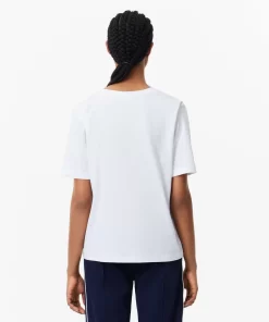 Lacoste T-Shirts-Relaxed Fit Soft Cotton Jersey V Neck T-Shirt