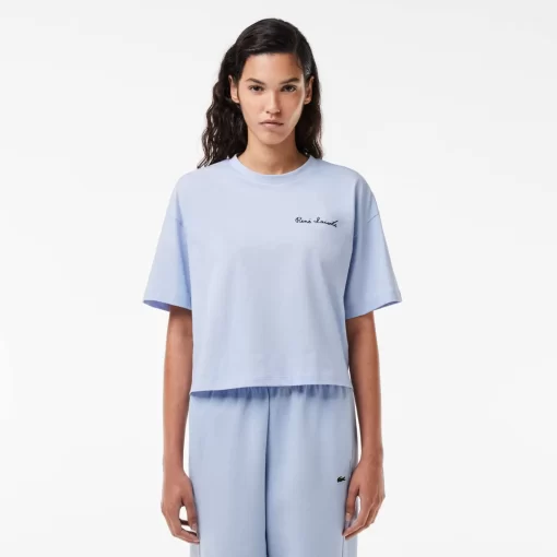 Lacoste T-Shirts-Relaxed Fit Text Print T-Shirt