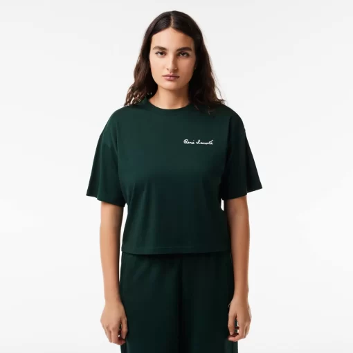 Lacoste T-Shirts-Relaxed Fit Text Print T-Shirt