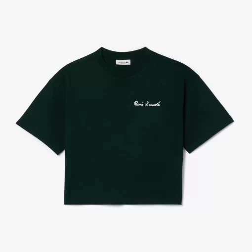 Lacoste T-Shirts-Relaxed Fit Text Print T-Shirt