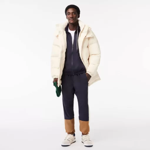 Lacoste Jackets & Coats-Removable Hood Midi Puffer Jacket