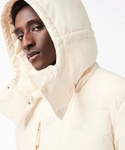 Lacoste Jackets & Coats-Removable Hood Midi Puffer Jacket