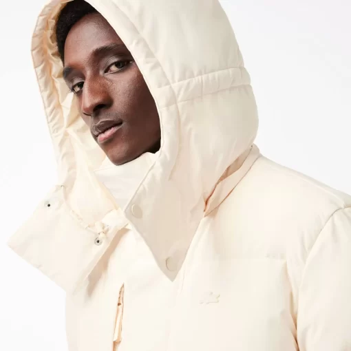 Lacoste Jackets & Coats-Removable Hood Midi Puffer Jacket