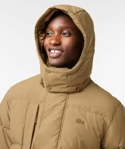 Lacoste Jackets & Coats-Removable Hood Midi Puffer Jacket