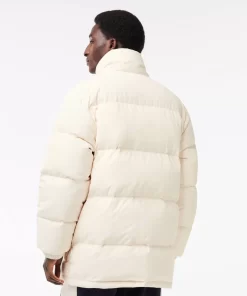 Lacoste Jackets & Coats-Removable Hood Midi Puffer Jacket