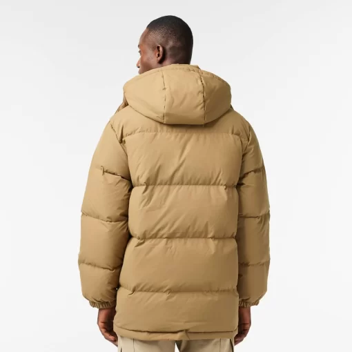 Lacoste Jackets & Coats-Removable Hood Midi Puffer Jacket