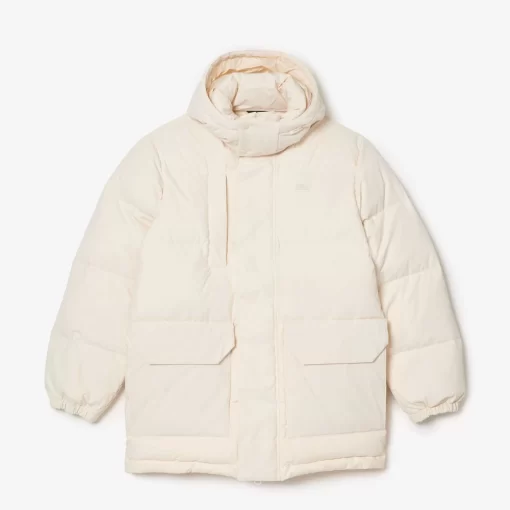 Lacoste Jackets & Coats-Removable Hood Midi Puffer Jacket