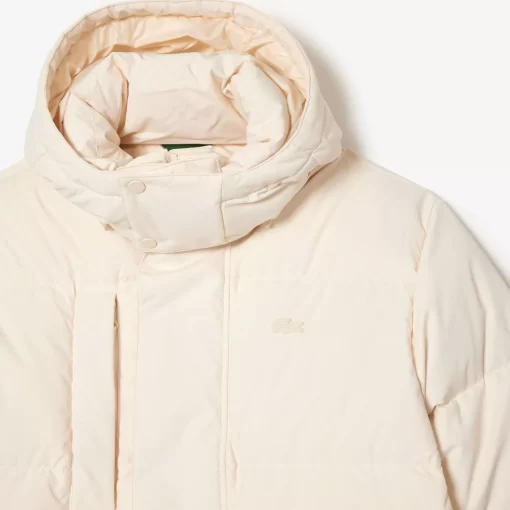 Lacoste Jackets & Coats-Removable Hood Midi Puffer Jacket