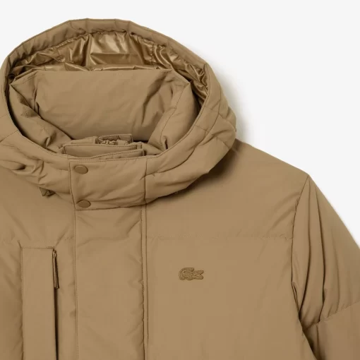 Lacoste Jackets & Coats-Removable Hood Midi Puffer Jacket