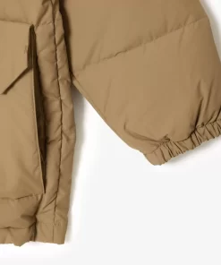 Lacoste Jackets & Coats-Removable Hood Midi Puffer Jacket