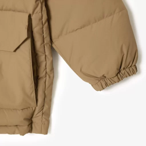 Lacoste Jackets & Coats-Removable Hood Midi Puffer Jacket