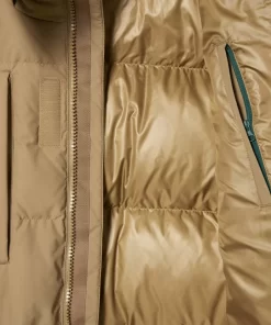 Lacoste Jackets & Coats-Removable Hood Midi Puffer Jacket