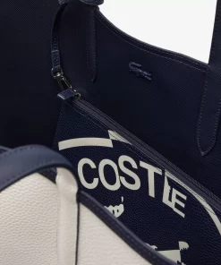 Lacoste Bags-Reversible Canvas Print Tote