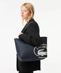 Lacoste Bags-Reversible Canvas Print Tote