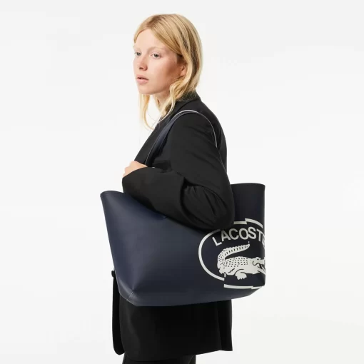 Lacoste Bags-Reversible Canvas Print Tote