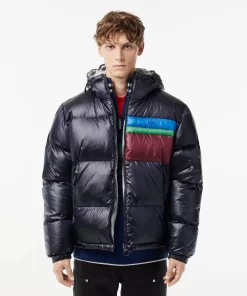 Lacoste Jackets & Coats-Reversible Colourblock Accent Down Jacket