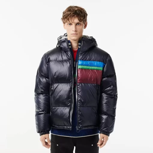 Lacoste Jackets & Coats-Reversible Colourblock Accent Down Jacket