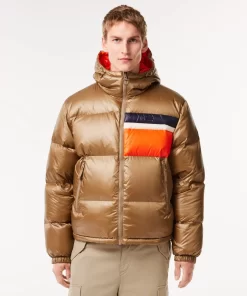 Lacoste Jackets & Coats-Reversible Colourblock Accent Down Jacket