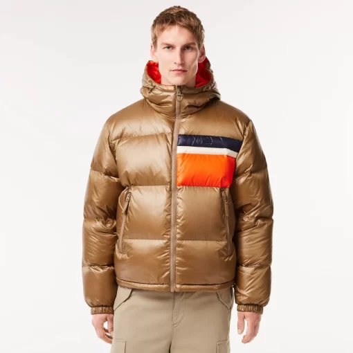 Lacoste Jackets & Coats-Reversible Colourblock Accent Down Jacket