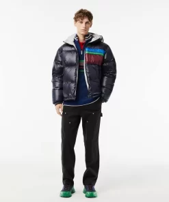 Lacoste Jackets & Coats-Reversible Colourblock Accent Down Jacket