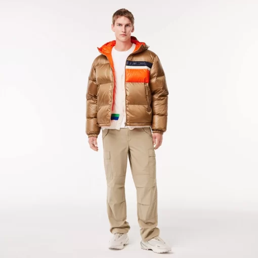 Lacoste Jackets & Coats-Reversible Colourblock Accent Down Jacket