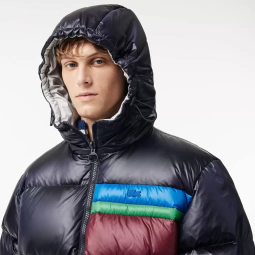 Lacoste Jackets & Coats-Reversible Colourblock Accent Down Jacket