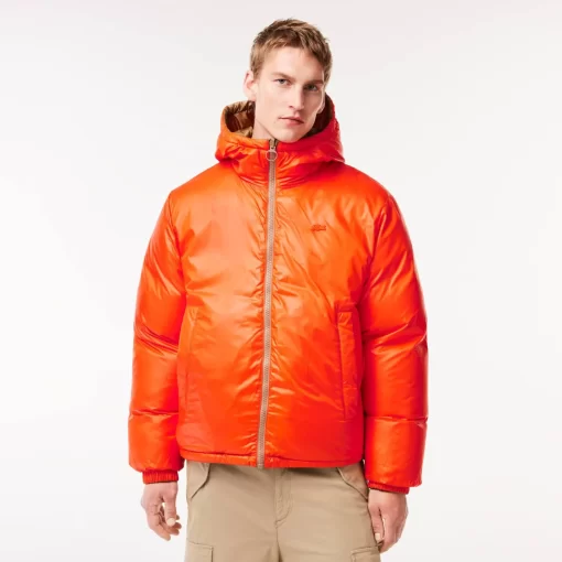 Lacoste Jackets & Coats-Reversible Colourblock Accent Down Jacket