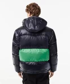 Lacoste Jackets & Coats-Reversible Colourblock Accent Down Jacket