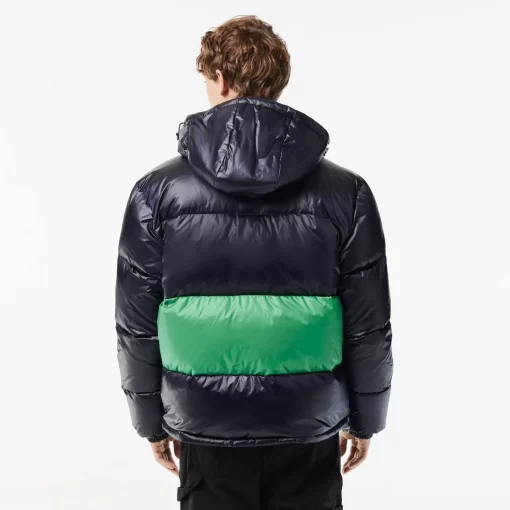 Lacoste Jackets & Coats-Reversible Colourblock Accent Down Jacket