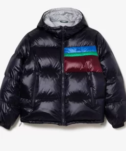 Lacoste Jackets & Coats-Reversible Colourblock Accent Down Jacket