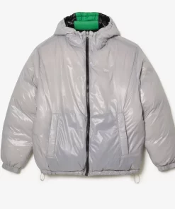 Lacoste Jackets & Coats-Reversible Colourblock Accent Down Jacket