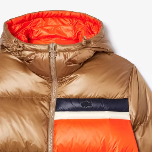 Lacoste Jackets & Coats-Reversible Colourblock Accent Down Jacket