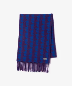 Lacoste Scarves & Stoles-Reversible Monogram Motif Scarf